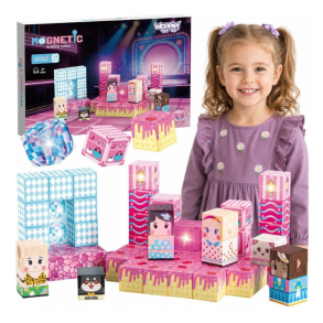 WOOPIE Magnetiske Byggeklodser m/ 59 Dele - Candyland