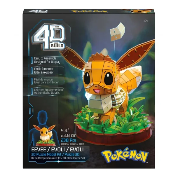Pok�mon 4D Build Eevee, 3D Puslespil &amp; Bygges�t - 238 dele