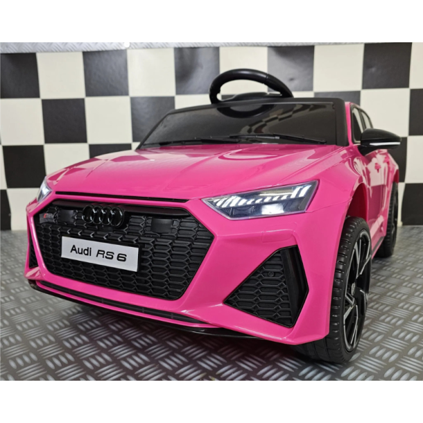 Audi RS6 Elbil til B�rn 12V � Pink