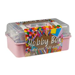 Hobby Box Pink - Kreativ Kasse med ca. 1500 dele