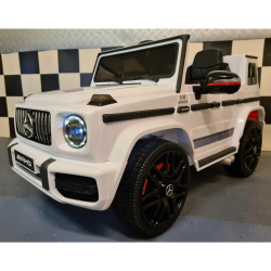 Mercedes G63 Elbil til B�rn 12V Hvid med Fjernbetjening