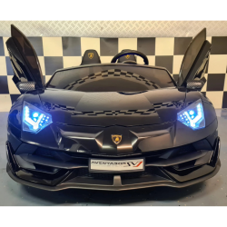 Lamborghini Aventador Drift Elbil til B�rn 24V 2-Personers Metallic Sort