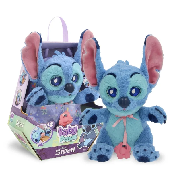 Disney Stitch Baby Paws - Interaktiv plysfigur med sut og b�retaske