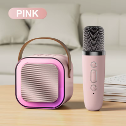 Karaokeh�jttaler med Bluetooth og Tr�dl�s Mikrofon
