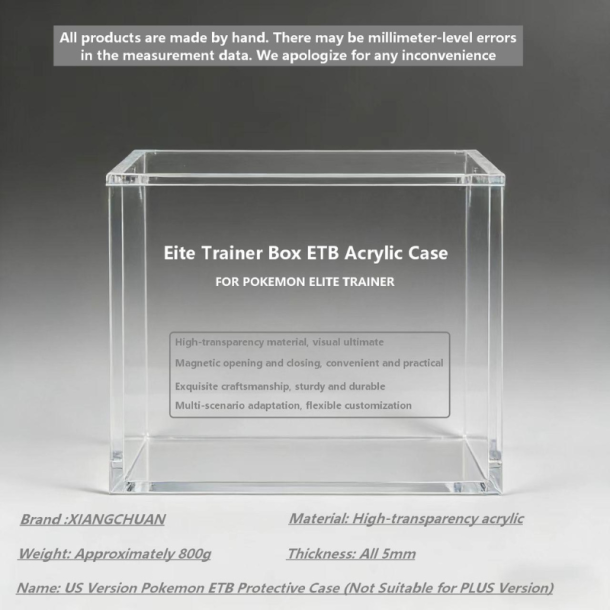 Akryl Display Box til Pok�mon Elite Trainer Box (ETB) med UV-beskyttelse