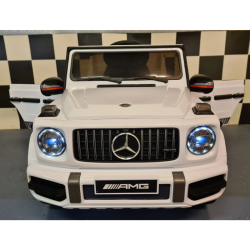 Mercedes G63 Elbil til B�rn 12V Hvid med Fjernbetjening
