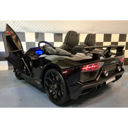 Lamborghini Aventador Drift Elbil til B�rn 24V 2-Personers Metallic Sort