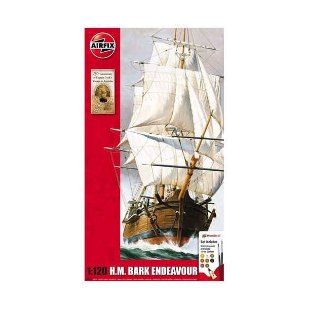 Airfix Endeavour Bark &amp; Captain Cook 250th Anniversary � Gift Set 1:120