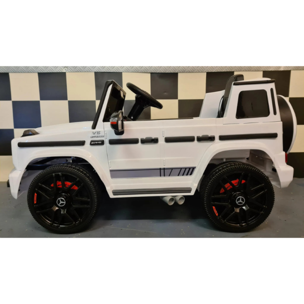 Mercedes G63 Elbil til B�rn 12V Hvid med Fjernbetjening