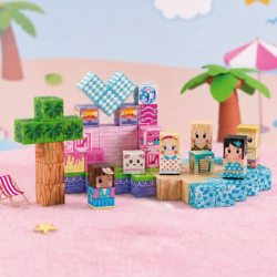 WOOPIE Magnetisk Bygges�t m/ 86 Magnetiske 3D Klodser - Strandtema
