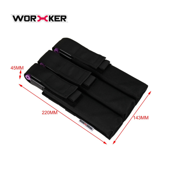 Tredobbelt magasinlomme