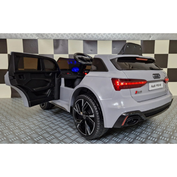 Audi RS6 Elbil til B�rn 12V � Nardo Grey