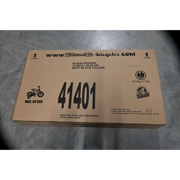 Volare Black Cruiser 14&Prime; B�rnecykel &ndash; Sort