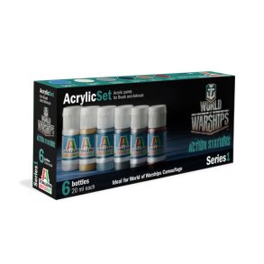 Italeri World of Warships Acrylic Paint Set � 6 x 20 ml