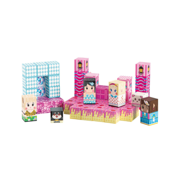 WOOPIE Magnetisk Bygges�t m/ 59 Magnetiske 3D Klodser - Candyland