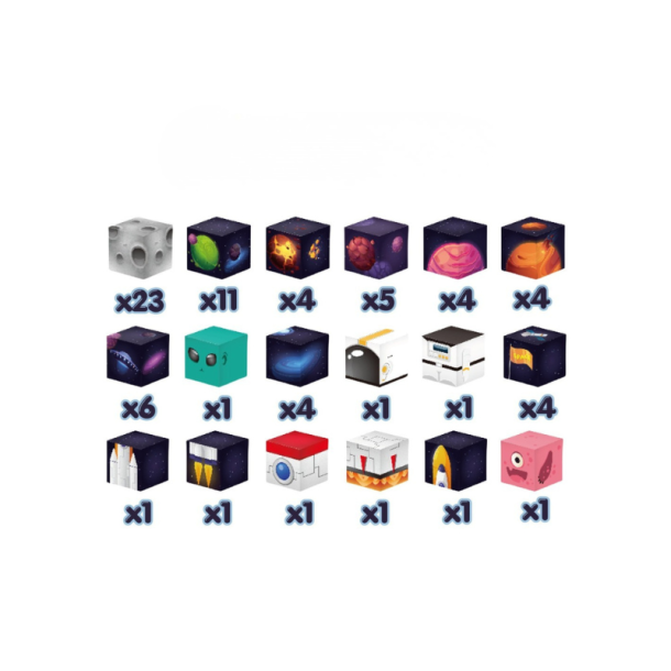WOOPIE Magnetiske Byggeklodser m/ 74 Dele - Rumtema med Raket &amp; UFO