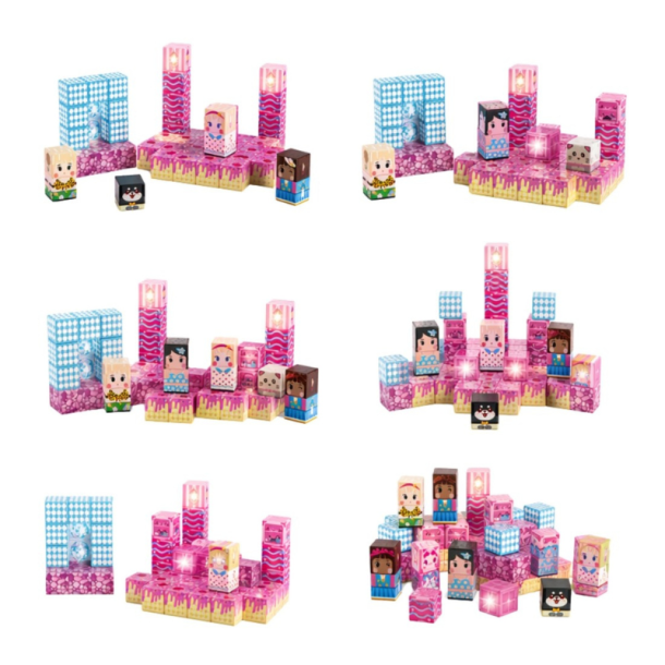 WOOPIE Magnetiske Byggeklodser m/ 59 Dele - Candyland