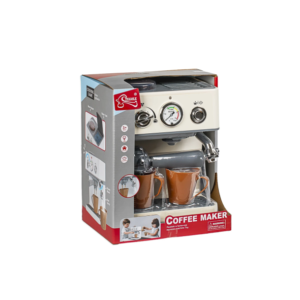 Leget�js Kaffemaskine til B�rn med Damp, Vand og Lyd - Inkl. Tilbeh�r