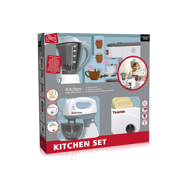 Legek�kken med 4 K�kkenmaskiner - Br�drister, R�remaskine, Blender og Kaffemaskine