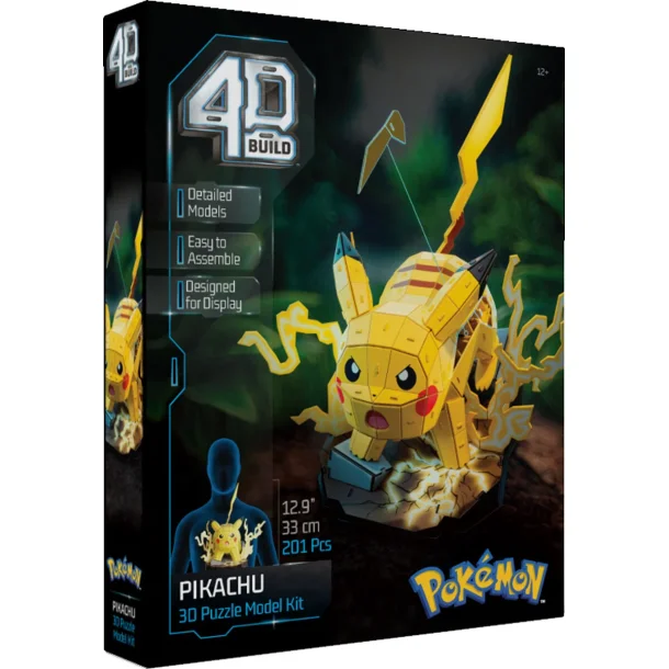 Pok�mon 4D Build Pikachu, 3D Puslespil &amp; Bygges�t - 201 dele
