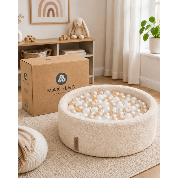 Boldbassin Teddy �90x30 - Lys Beige m/ 150 bolde