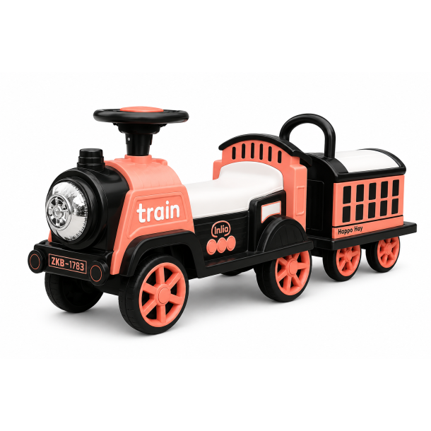 Elektrisk Tog til B�rn - 8 Hjul Ride-On 3-6 �r m. Musik (Pink)