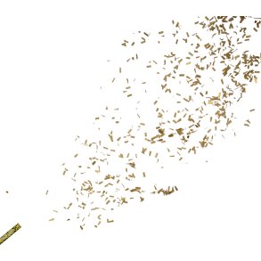 Konfettir�r med guldstrimler