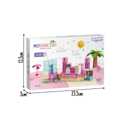 WOOPIE Magnetisk Bygges�t m/ 59 Magnetiske 3D Klodser - Candyland