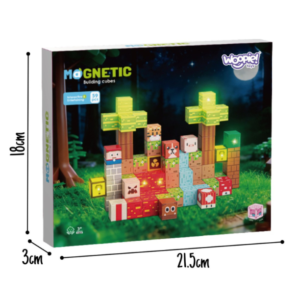 WOOPIE Magnetiske Byggeklodser m/ 75 Dele - Eventyrverden