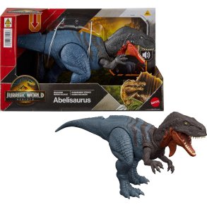 Jurassic World Rebirth Wild Roar Abelisaurus - Dinosaur med ljud och bitattack