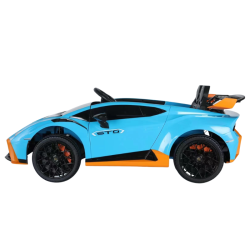 Lamborghini Hurac�n STO til B�rn 12V - Bl� Sporty Model med LED og Musik