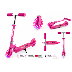 Nordride Sparkcykel med LED - Rosa