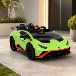 Lamborghini Hurac�n STO til B�rn 12V - Gr�n Sporty Model med LED og Musik