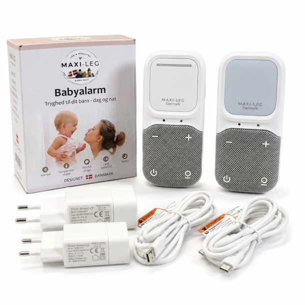 MAXI-Leg Babyalarm Pro � 300 m r�kkevidde, to-vejstale &amp; nattelys