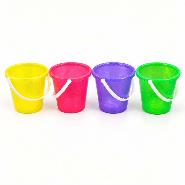Glitterspand �17 x H16 cm � 4 assorterede farver