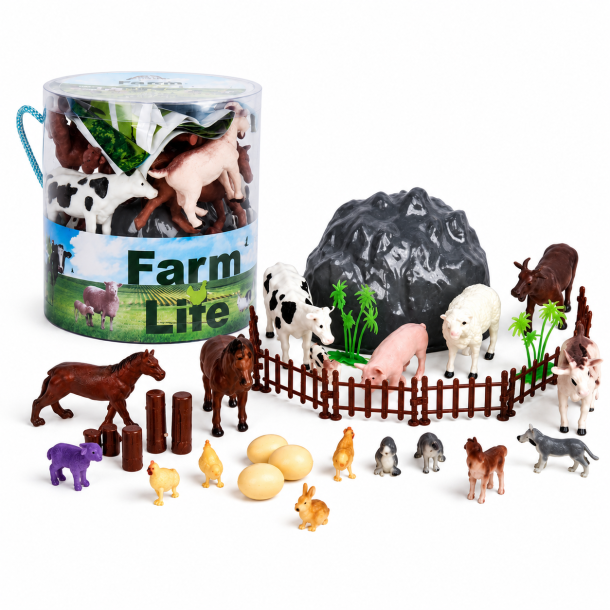 Farm Life bondeg�rdss�t med dyr og tilbeh�r