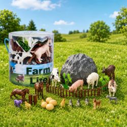 Farm Life bondeg�rdss�t med dyr og tilbeh�r