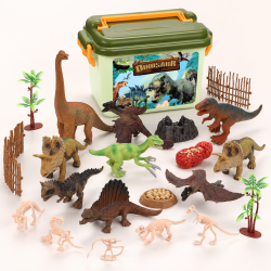 Dinosaur Park leges�t i opbevaringsboks - 32 dele