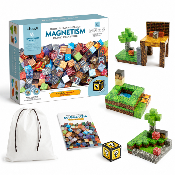 Magnetiske pixel-byggeklodser - 99 dele