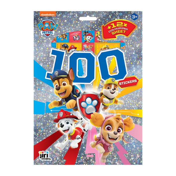 Paw Patrol 100 Klisterm�rker Og Farvesider