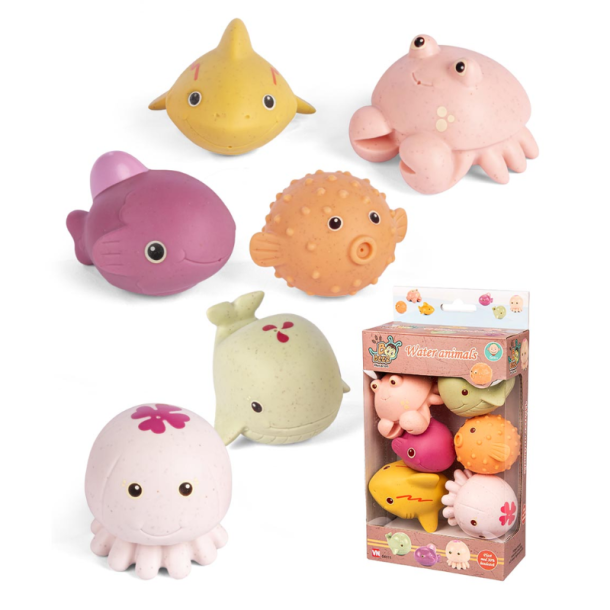 Badeleget�j s�t med 6 s�de vanddyr til b�rn