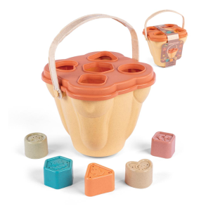 Stablings- og formspil med 5 farverige klodser