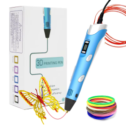 MaxiLegs 3D Pen S�t med LED-display - Kreativ sjov (3 �r+)