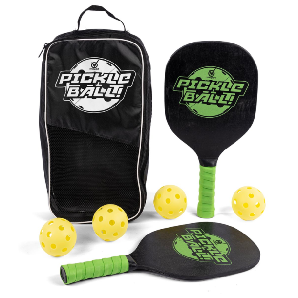 Pickleball s�t med bat, bolde og taske