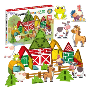 Magnetic Tiles Farm bygges�t med bondeg�rdsdyr