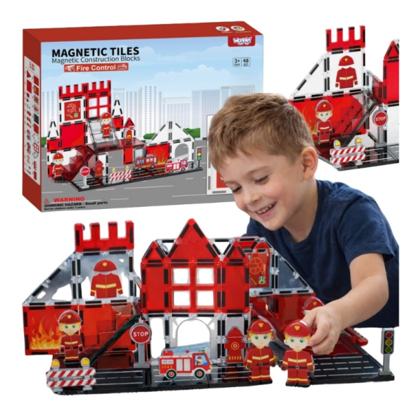 Magnetic Tiles Fire Control bygges�t 48 dele