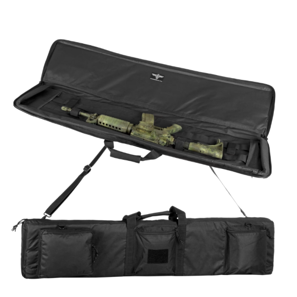 Polstret Riffeltransporttaske 130cm - Sort