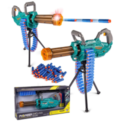 Pioneer Gatling Gun Softbullet Gev�r med ljus