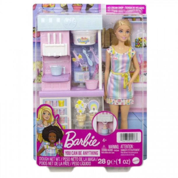 Barbie Ice Cream Shop leges�t med dukke