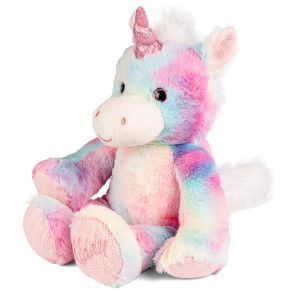 Bamse enhj�rning 25 cm � bl�d plysdyr regnbue